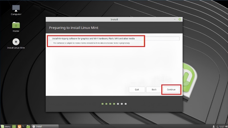 Hướng dẫn cài đặt Linux Mint bước 10 Hướng dẫn cài đặt Linux Mint bước 10