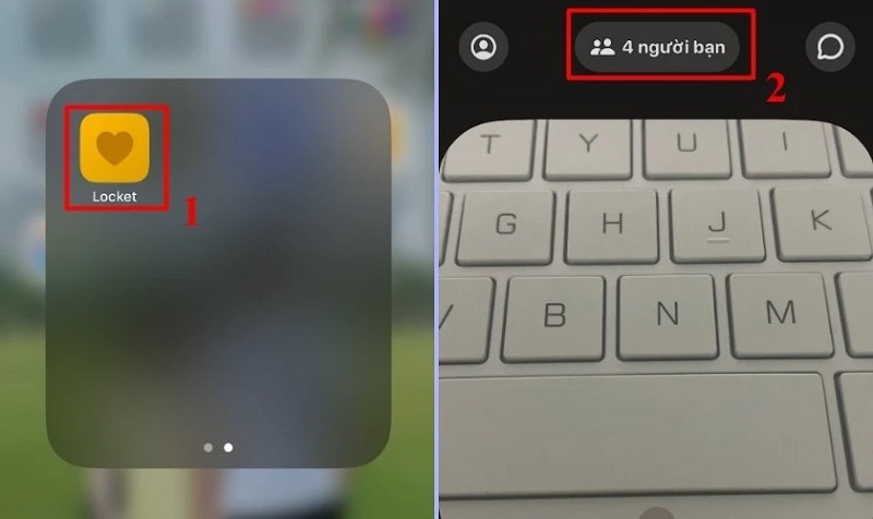 Vào ứng dụng Locket
