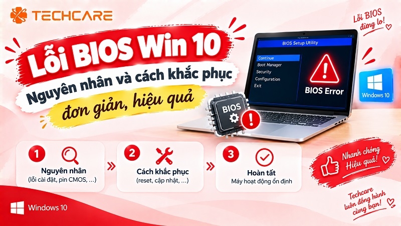 Lỗi BIOS Win 10: Nguyên nhân và cách khắc phục đơn giản, hiệu quả