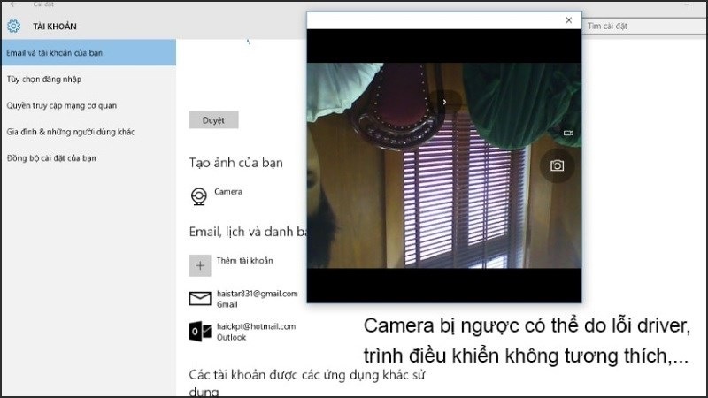 Nguyên nhân dẫn đến lỗi camera laptop bị ngược là gì?