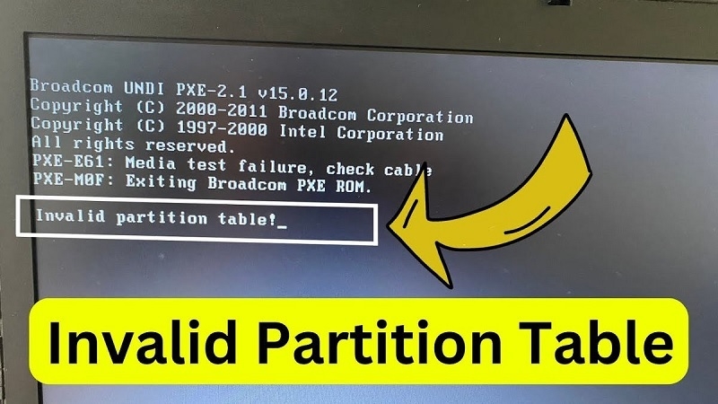 Invalid Partition Table là gì?