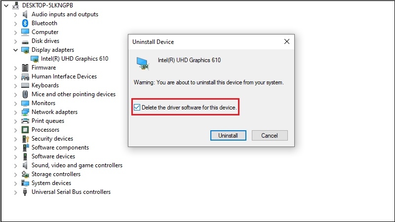 Gỡ và cài lại driver card đồ họa bước 3 Gỡ và cài lại driver card đồ họa bước 3
