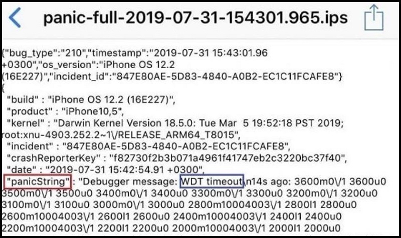 Lỗi Panic Full iPhone là gì?