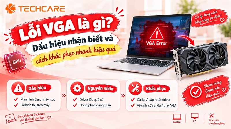 Lỗi VGA là gì? Dấu hiệu nhận biết và cách khắc phục nhanh hiệu quả