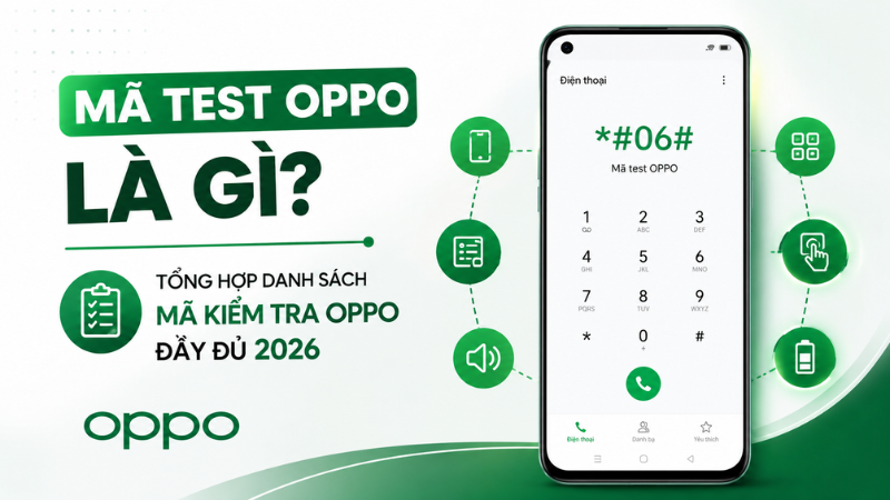 Mã Test OPPO Là Gì? Tổng Hợp Danh Sách Mã Kiểm Tra OPPO Đầy Đủ 2026