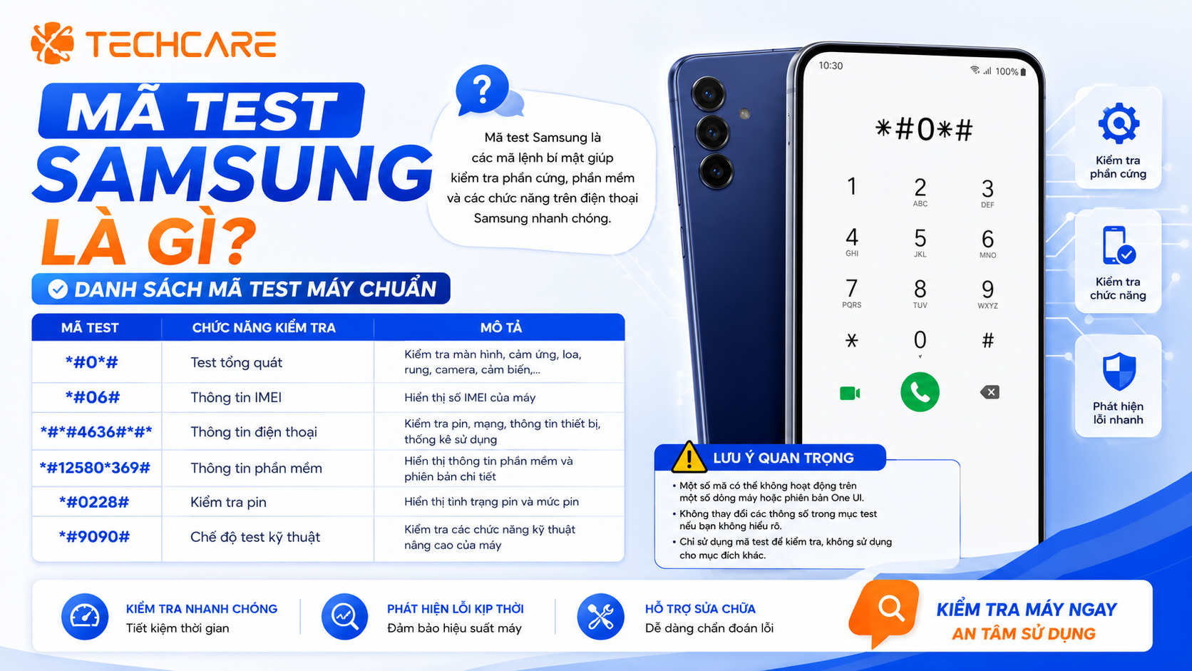 Mã Test Samsung Là Gì? Danh Sách Mã Test Máy Chuẩn