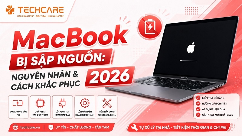 MacBook bị sập nguồn: Nguyên nhân & cách khắc phục 2026