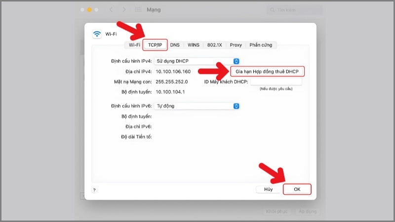 Làm mới DHCP bước 5