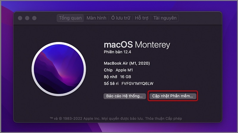 Cập nhật macOS bước 3