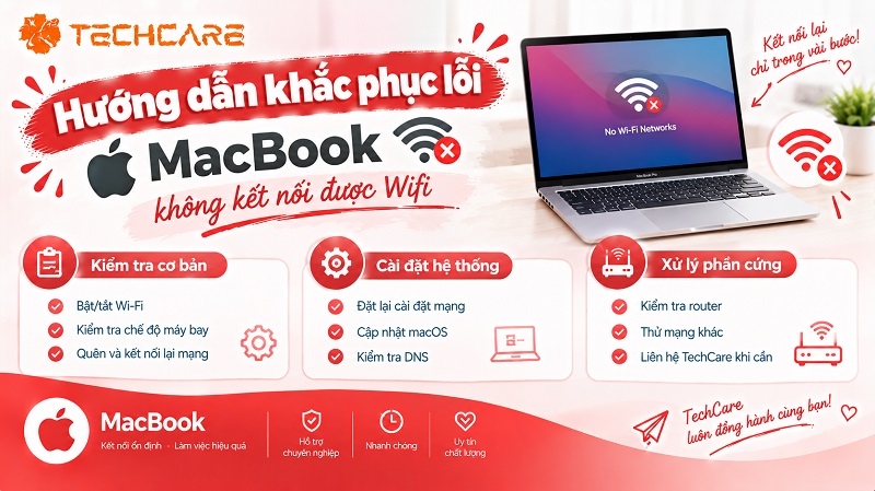 Hướng dẫn khắc phục lỗi MacBook không kết nối được Wifi