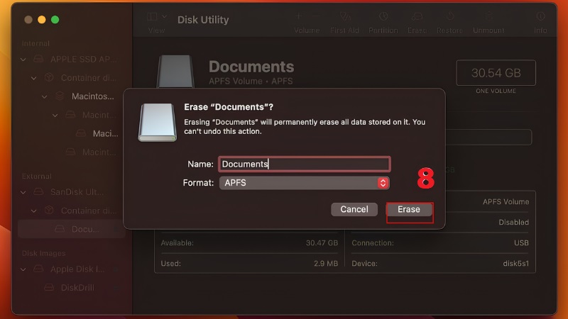 Khôi phục dữ liệu rồi định dạng lại USB bước 4 Khôi phục dữ liệu rồi định dạng lại USB bước 4