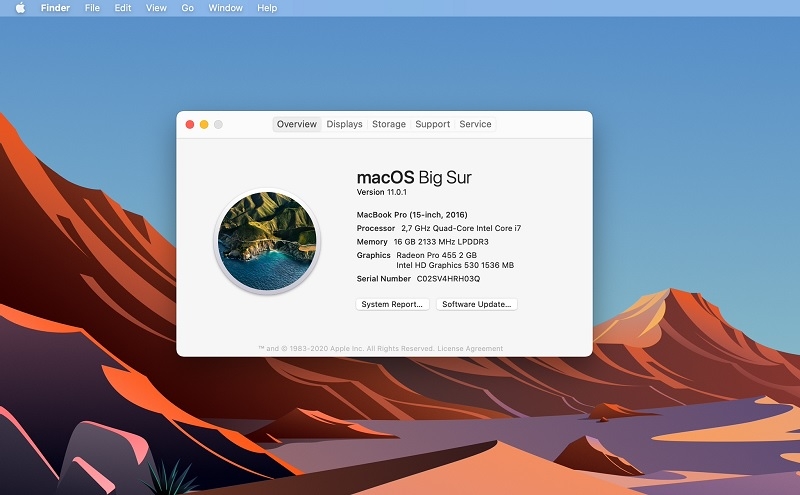 Thanh tiến trình cài đặt MacOS Big Sur