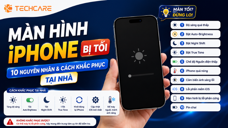 Màn Hình iPhone Bị Tối: 10 Nguyên Nhân Và Cách Khắc Phục Tại Nhà