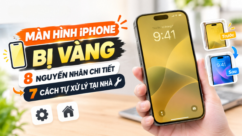 Màn Hình iPhone Bị Vàng: 8 Nguyên Nhân Chi Tiết Và 7 Cách Tự Xử Lý Tại Nhà