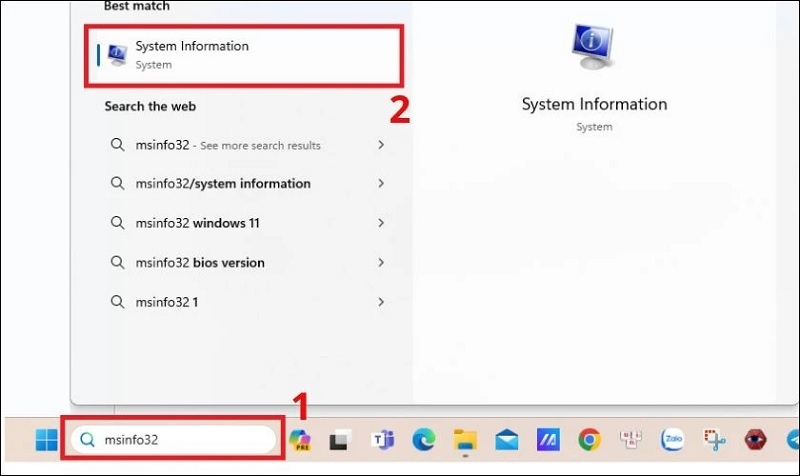Chọn System Information