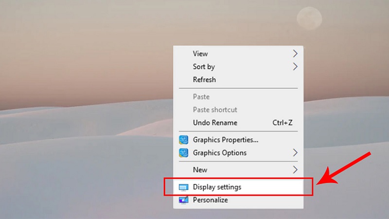 Màn hình cài đặt Display resolution trên Windows bước 1 Màn hình cài đặt Display resolution trên Windows bước 1