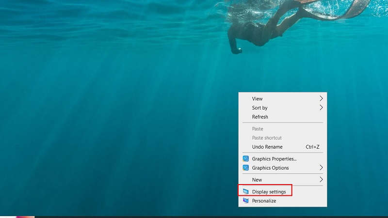 Màn hình cài đặt Screen refresh rate trên Windows bước 1 Màn hình cài đặt Screen refresh rate trên Windows bước 1