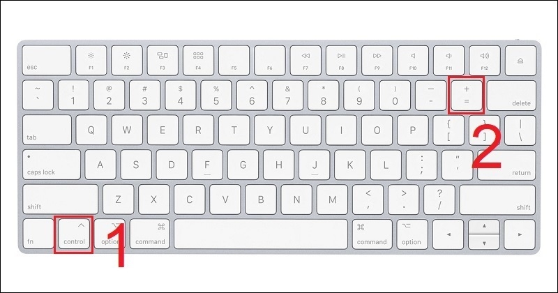 Phím Ctrl và dấu +