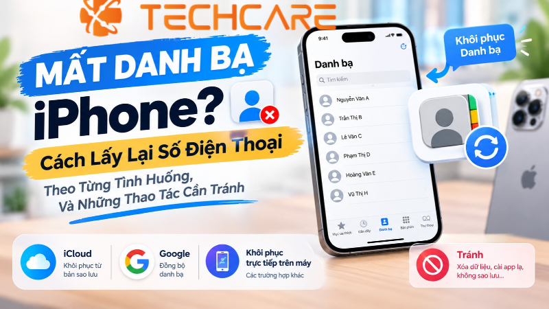 Mất Danh Bạ iPhone: Cách Lấy Lại Số Điện Thoại Theo Từng Tình Huống, Và Những Thao Tác Cần Tránh