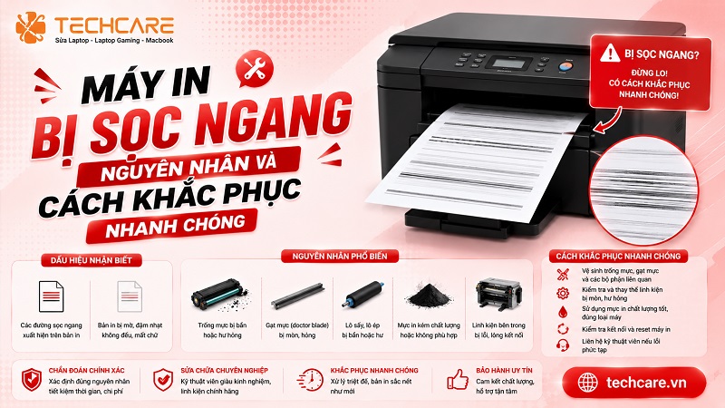 Máy in bị sọc ngang: Nguyên nhân và cách khắc phục nhanh chóng