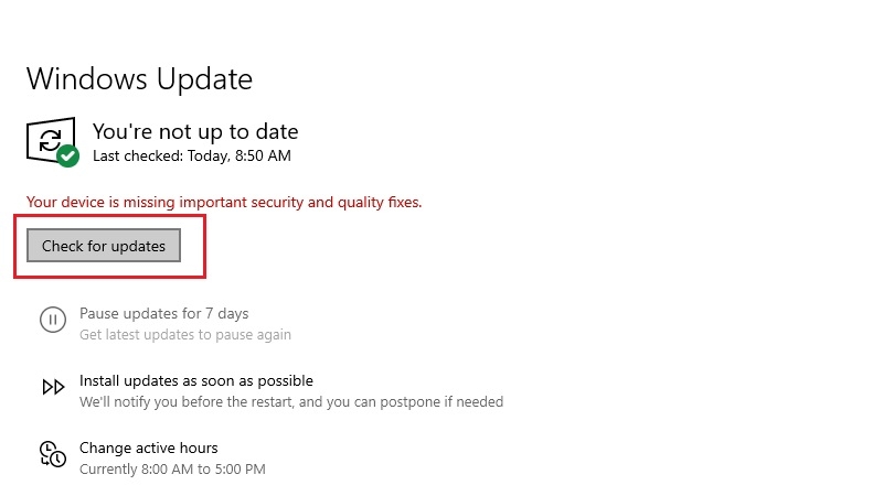 Cập nhật hệ điều hành Windows bước 3