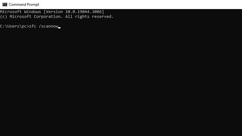 Chạy System File Checker (SFC) bước 2