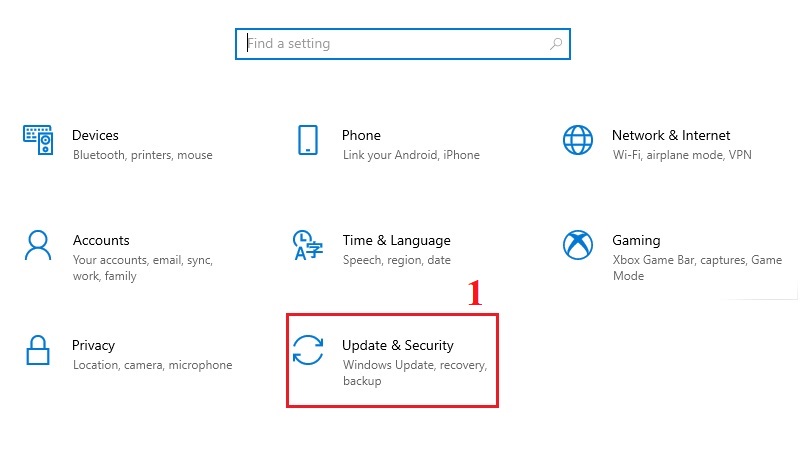 Cập nhật Windows bước 1 Cập nhật Windows bước 1