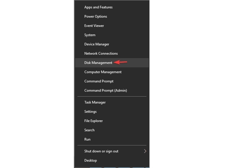 Chọn vào công cụ Disk Management