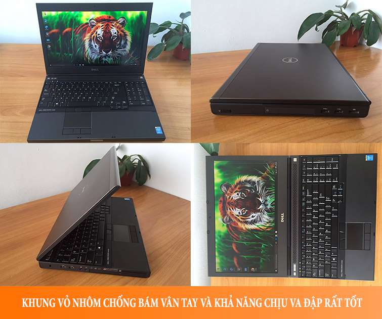 Laptop Dell Precision M4800 bao phủ bởi lớp nhôm chống bám vân tay