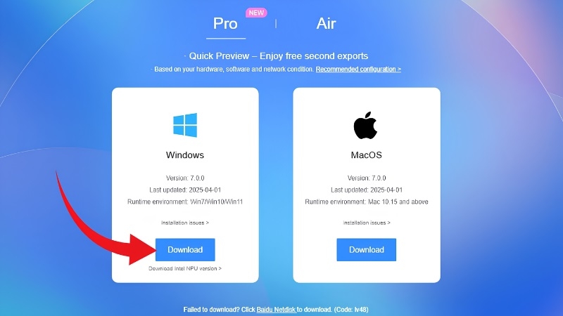 Thanh tải file đang chạy — alt: "Tải file cài đặt Meitu PC về máy