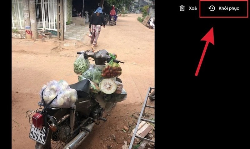 Chọn nút Khôi phục