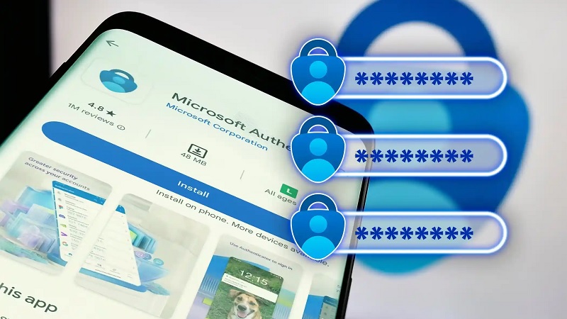 Giao diện ứng dụng Microsoft Authenticator hiển thị mã xác minh 6 số