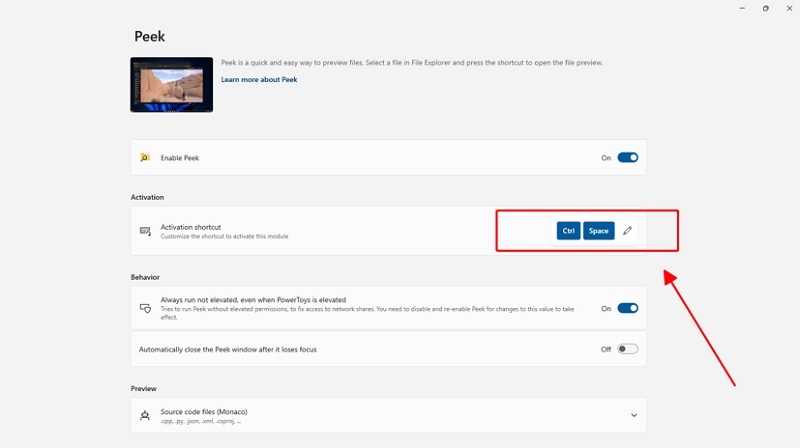 Nhấn tổ hợp phím Ctrl + Space