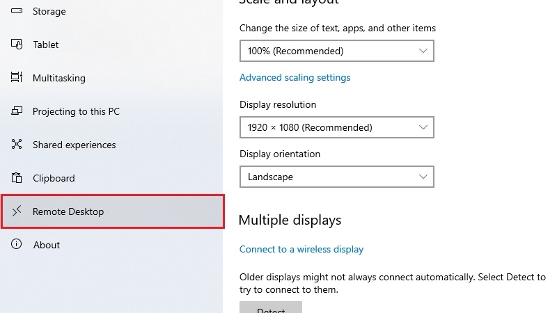 Cách bật Remote Desktop trên Windows 10 bước 3