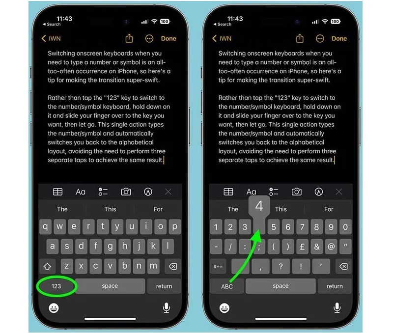 Mẹo hay dùng iPhone - Chuyển phím số thành phím chữ
