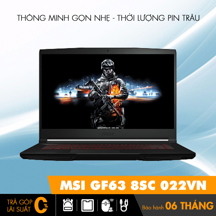 MSI GF63 8SC 022VN