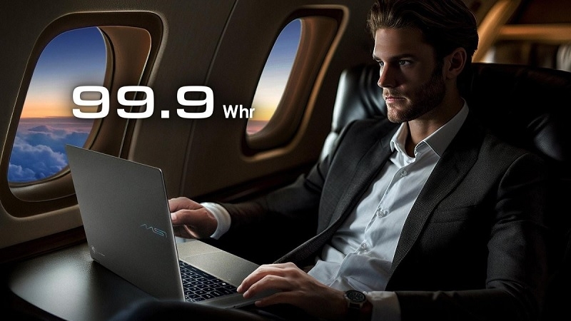 Thiết kế mỏng nhẹ và pin 99.9 Wh Thiết kế mỏng nhẹ và pin 99.9 Wh