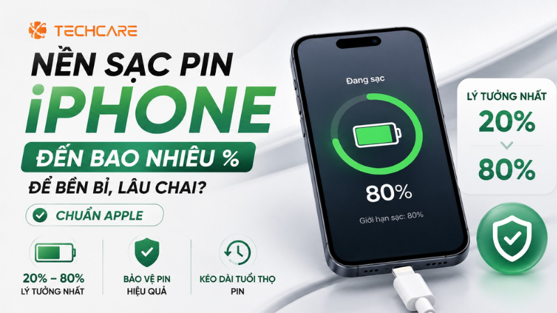 Nên Sạc Pin iPhone Đến Bao Nhiêu phần trăm Để Bền Bỉ