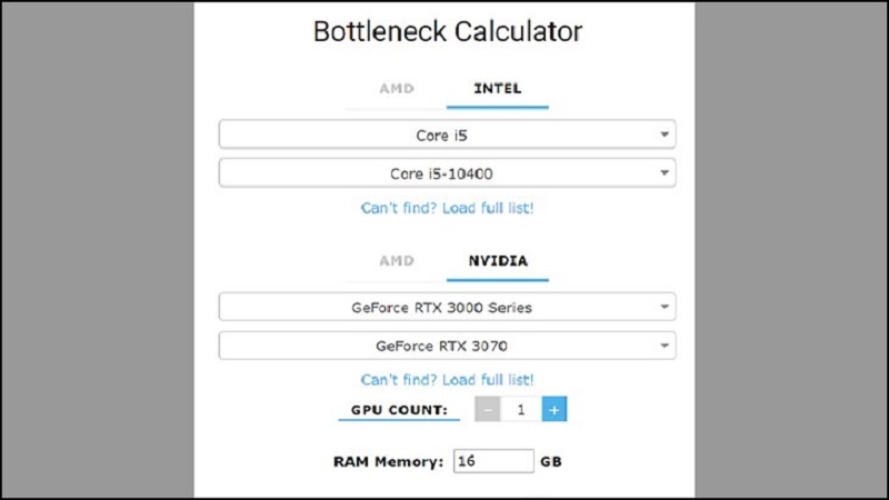 Chọn vào những linh kiện phần cứng