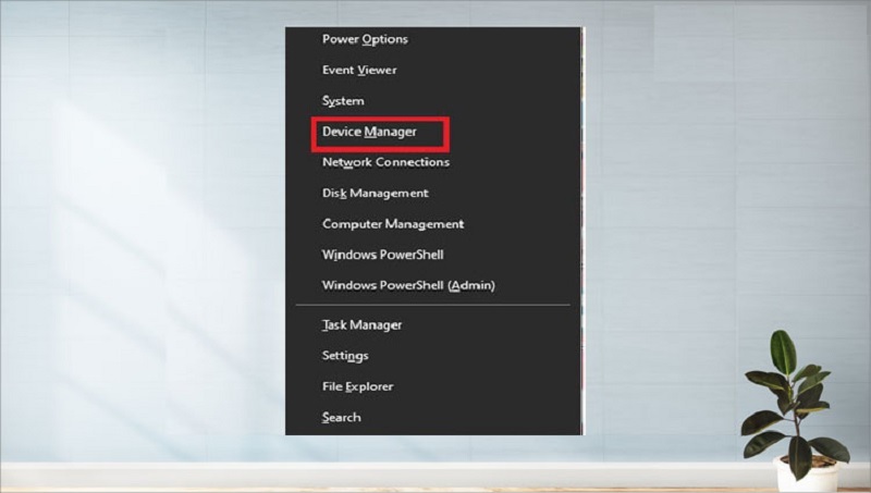 Chọn vào mục Device Manager