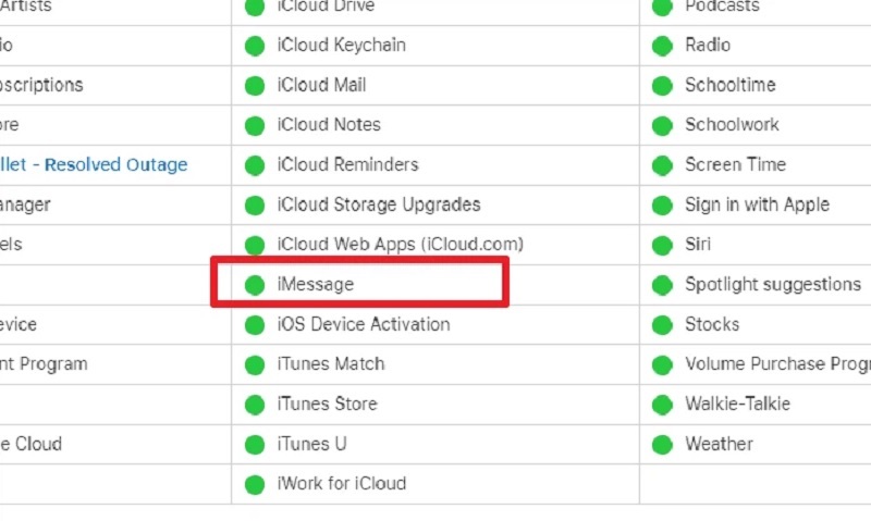 Kiểm tra máy chủ iMessage