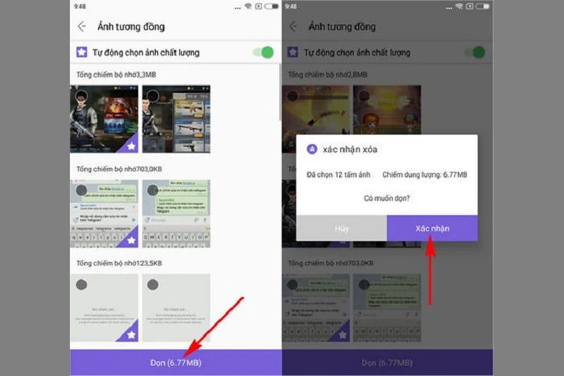 Nhấn nút Xác nhận