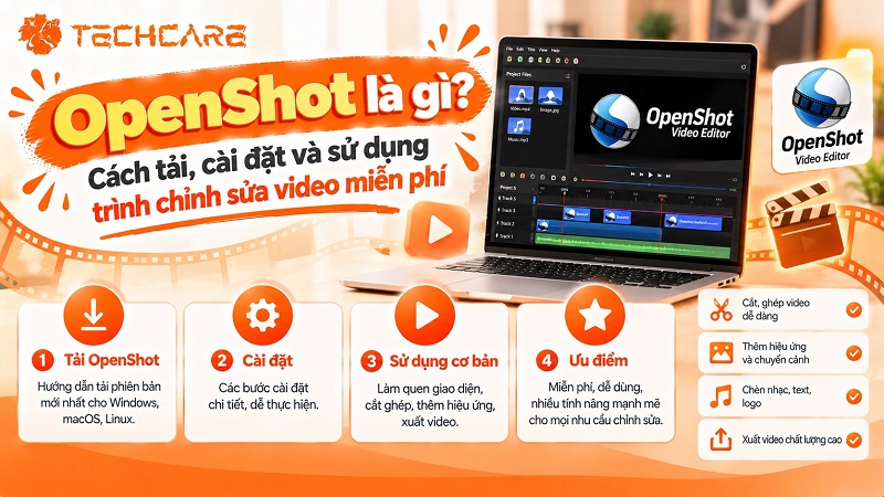 OpenShot là gì? Cách tải, cài đặt và sử dụng trình chỉnh sửa video miễn phí