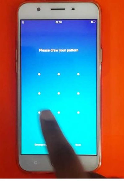 Oppo F1s khóa mật khẩu