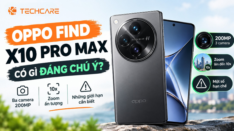 OPPO Find X10 Pro Max Có Gì Đáng Chú Ý? Ba Camera 200MP, Zoom Và Những Giới Hạn Cần Biết