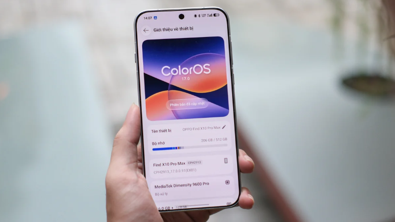 OPPO Find X10 Pro Max đã được cài sẵn colorOS 17