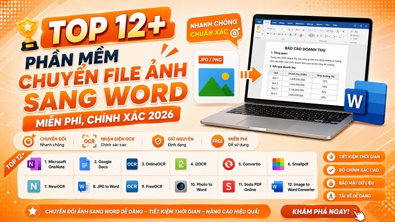 Top 12+ phần mềm chuyển file ảnh sang Word miễn phí, chính xác 2026