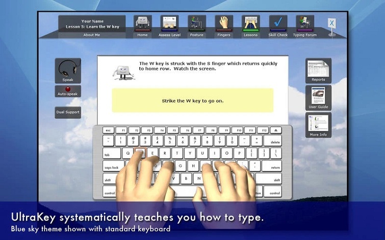 Phần mềm tập đánh máy 10 ngón UltraKey