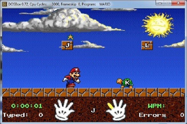 Phần mềm luyện gõ 10 ngón Mario Teaches Typing