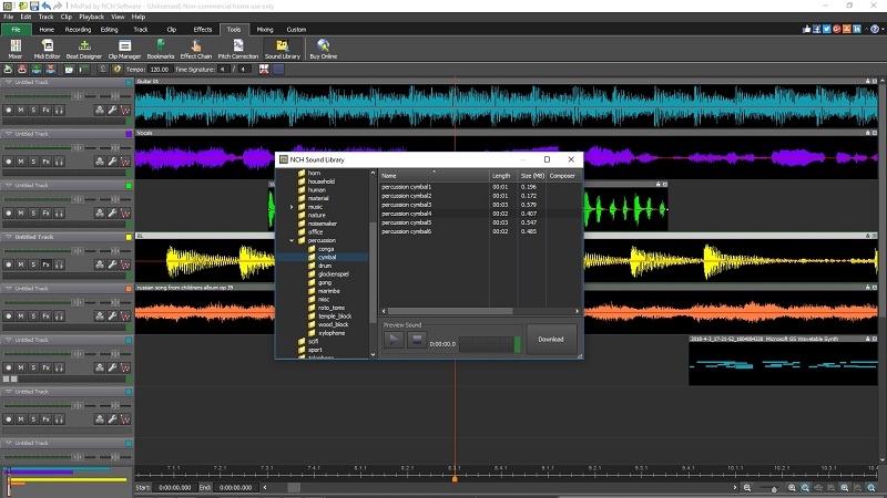 MixPad: ghi và mix nhiều rãnh